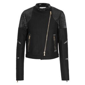 Dorothee Schumacher Womens Unexpected Match Jacket Medium (3) Black